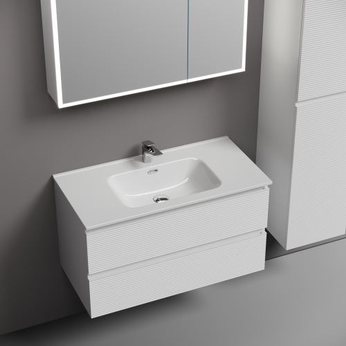 Тумба под раковину Sancos FOLK FL90W 89х44,5х50 настенная - фото 4